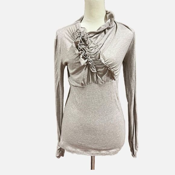 Cabi Cream color top, ruffle detailing - Picture 1 of 7